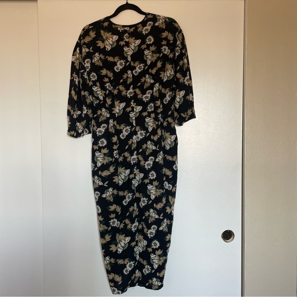 oak + fort patterned midi dress - Picture 2 of 9